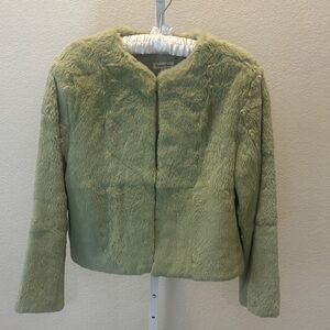 Chic Sage Teddy Jacket (100% rabbit fur)